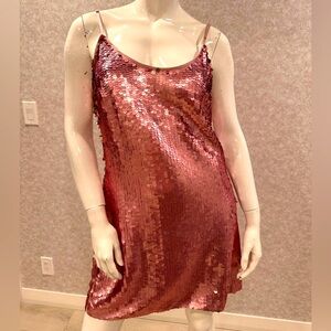 Ramy Brook Sequin Pink Slip dress